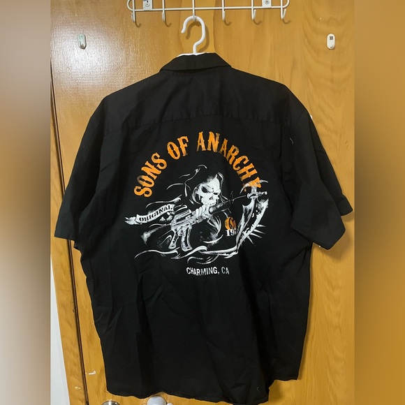 Sons of anarchy button down shirt with back print size 2xl - Picture 3 of 3